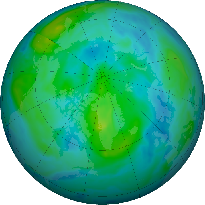 Arctic ozone map for 19 September 2016